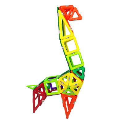 China OEM ODM 3D Magnetic Tiles Animals Giraffe Structure Magnetic Blocks Sets For Kids for sale