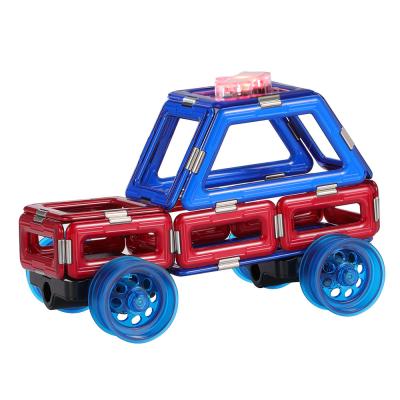 China OEM Early Educational Magnetic Cars Toys , Police Car Magnetic Toys For Kids for sale