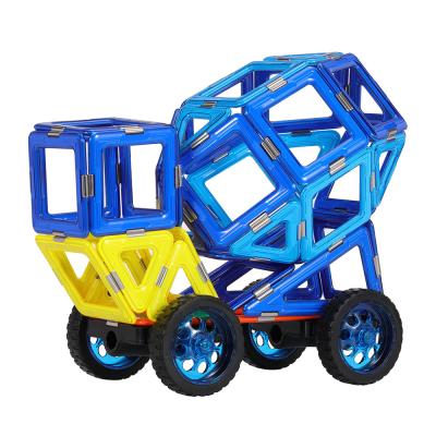 China Concrete Mixer Magnetic Tiles Vehicles Engineering Car Kids Play Construction Toys for sale