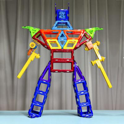 China Mecha Optimus Prime Magnetic Science Tiles , Multi Educational Magnetic Blocks for sale