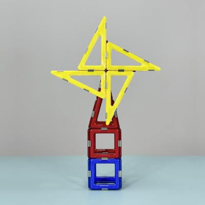 China 3D DIY Magnetic Construction Toys Tiles Right Angle Windmill Building Blocks for sale