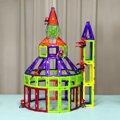 China Custom Logo Magnetic Construction Toys Castle Magnetic Shapes Building Sets for sale