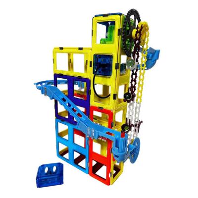 China Kids Toy Magnetic Tile Track Assembly Puzzle Building Blocks For 3 Years + for sale