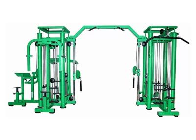 China 8 Station Home Multi Gym Equipment Commercial Green 3.5mm Elliptical Tube for sale