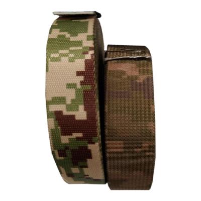 China Sustainable Hot-Wholesale Durable High Tenacity Eco-friendly Heat Transfer Printing Military Camouflage Polyester Camouflage Webbing for sale