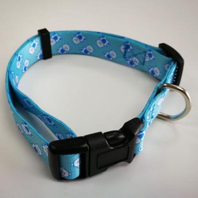 China Patterned Padded Printed Nylon Dog Collar Leash And Harness for sale