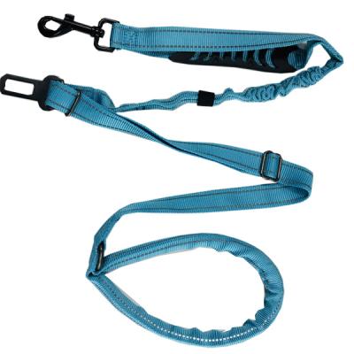 China Reflective Toughness Polyester Pet High Quality DETACHED Traction Rope Car Safety Belt For Dog for sale