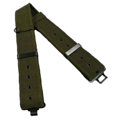 China Green Outdoor Tactical Fashion Army Canvas Cotton Belt Webbing Military Belt for sale