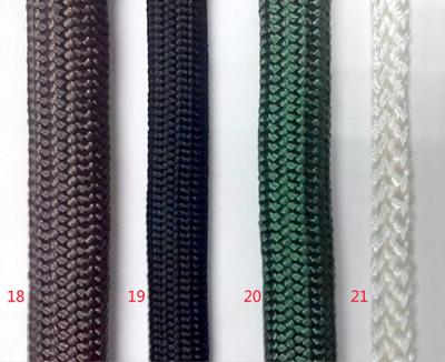 China Durable Heavy Duty Double Braided Strong Polyester Nylon Rope Flat Hollow Braided Rope for sale