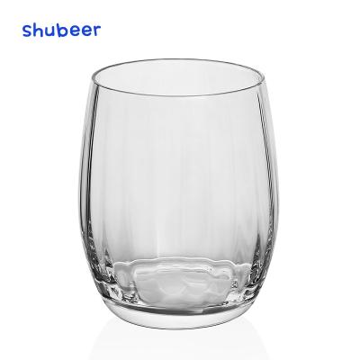 China Creative Nordic CLASSIC Simple Glass Juice Cup Household Water Stripe Inner Milk Cup for sale