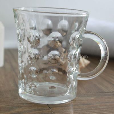 China Viable Engraved Double Wall Tumbler Cups Large Glass Drinking Coffee Mugs for sale