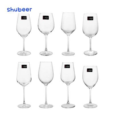 China Creative Simple Viable Tall Wine Glass Inside Champagne Household Wine Set Restaurant Striped Glass Wine Glass for sale