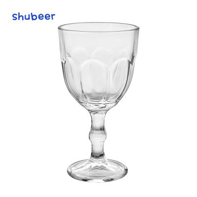 China Single Tall Clear Champagne Wine Goblet Glass Cocktail Glass for sale