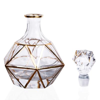 China 100% Hand Blown Hand Crystal Glass Decanter For Wine Gift Lead Free Accessories for sale