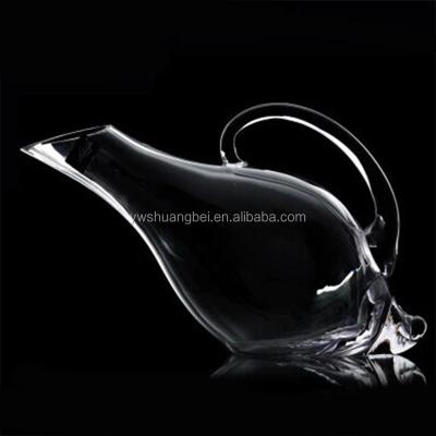 China No 1500ml U shape design wine /whiskey high quality lead free crystal decanter for sale