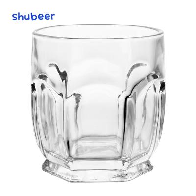 China Multifunctional Creative Glass Bottom Whiskey Six Sides Cup Household Glass Drinking Glass for sale