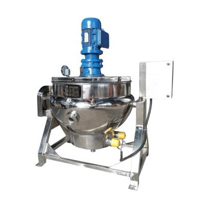 China Vegetable Processing Plant Electric Oil Coated Kettle 500 Liter Double Steam Kettle Price Cooking Coated Kettle for sale