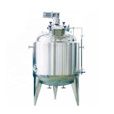 China JG Liquid Vacuum Ice Cream Mixer Machine Plastic Electric Heating 1000l Syrup Caustic Soda Stainless Chemical Heated Jacket Mixing Tank for sale