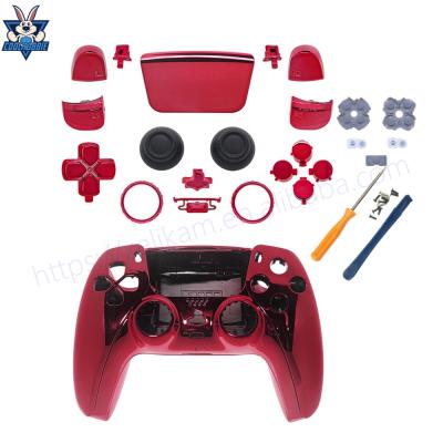 China PS5 Controller Shell Easy Installation CoolRabbie Full Set Chrome Housing Case Cover Device Shell Buttons Mod Kit For Playstation 5 for sale