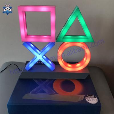 China Game Icon LED Light For Playstation CoolRabbie For Playstation 4 Game Icon Light Voice Control Decorative LED Lamp Colorful Light For Playstation Icon Light for sale