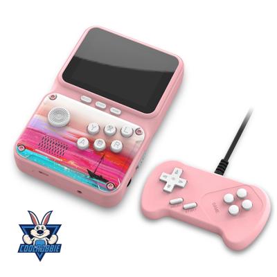 China CoolRabbie 3 Inch Macaron 2 Players Game Console Support TV Connection SOUP 500 in 1 Cheap Handheld Classic Games Game Player for sale