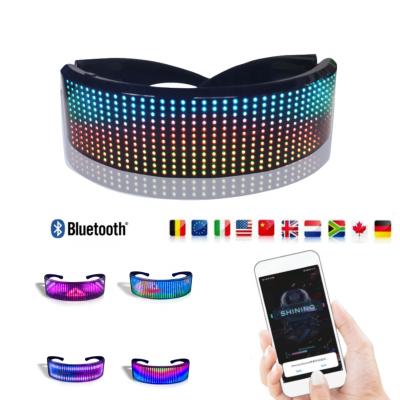 China All Kinds of CoolRabbie APP Control Full Color Festival Light Bluetooths Christmas Holiday Party LED Glass Light Glasses for sale