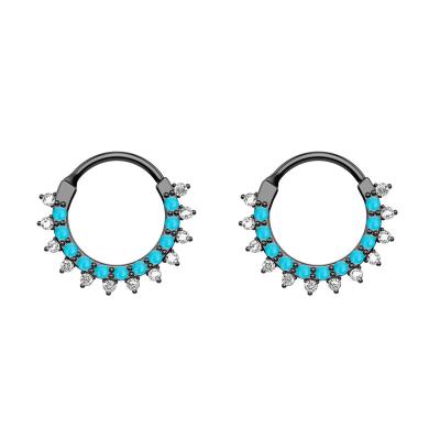 China 316 FASHIONABLE Surgical Steel Hinged Ring Nipple Clicker Tragus Helix Ear Lip Segment Nose Cartilage Piercing Unisex Jewelry for sale