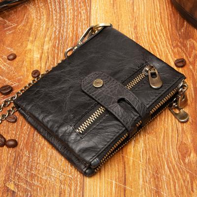 China Genuine Leather Men 2022 New Arrival Anti-theft Smart Retro Men's Wallet Business Card Wallet Coin Wallet for sale