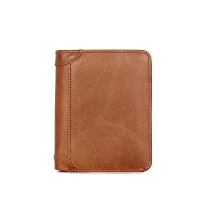 China 2022 New Arrival RFID Wallet Men Anti-theft Minimalist Genuine Leather Anti-theft Wallet For Men for sale