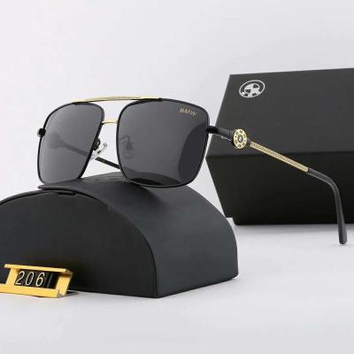 China High quality #206 factory direct sales new men's metal polarized sunglasses car brand fashion square sunglasses for sale