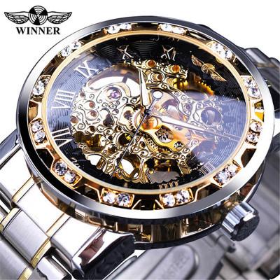 China 2022 New Manual Luminous Mechanical Watch Men's Casual Watch Masonry Balanced Mechanical Watch for sale