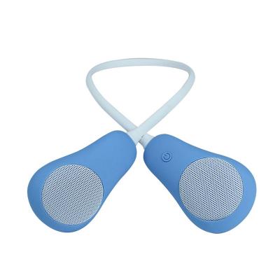 China New Trending Portable Handsfree Portable Wireless Speaker Design Neckline Band Portable Round Speaker For Kids for sale