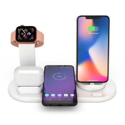 China 6 IN 1 Wireless Charging Hot Selling Wireless Charger 6 in 1 Magnetic Multi Device Fast Charging Station for Mobile Phone/Earphone Smart Watch for sale