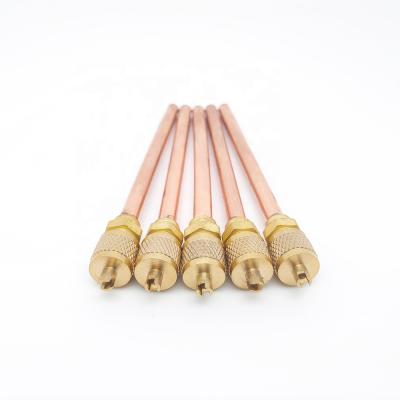 China Home 1/4 Access Copper Valve For Refrigeration Air Conditioning Gas Filling Valve for sale