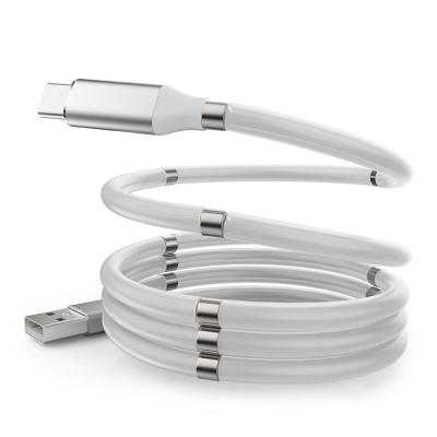 China Fast Charging Speed ​​Hot Selling Unique Design USB-A To USB-c Usbc White Magnetic Charging Cable for sale