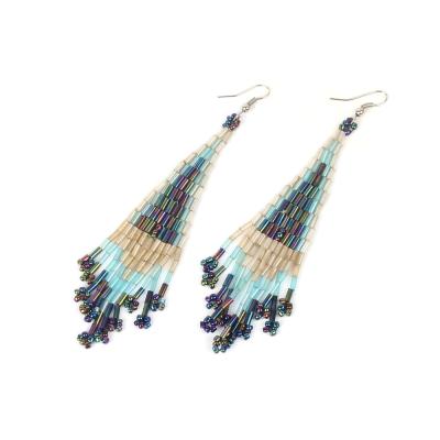 China 2022 TRENDY High End Ethnic Pearl Tassel Earrings Women Bohemian Jewelry Earrings for sale