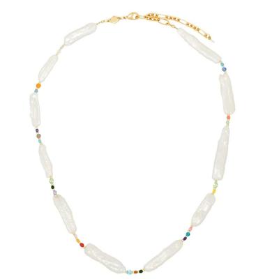 China New Lancui Environmental Friendly Style Natural Freshwater Pearl Necklace Colorful Handmade Pearl Jewelry Necklace for sale