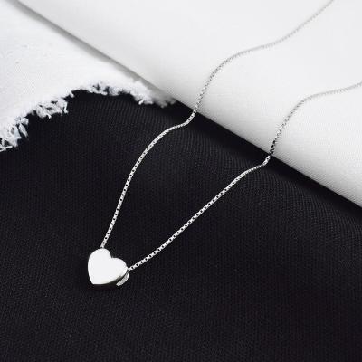 China CLASSIC Best Friends Charm Tennis Chain 925 Sterling Silver Tiny Dainty Love Heart Pendant Necklace Fine Jewelry for sale