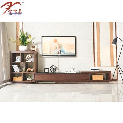 China Modern Stone Burning Surface TV Stands Set Latest Designs Wood Furniture Luxury TV Stands for sale