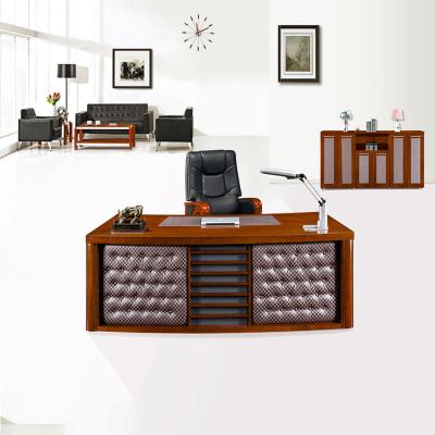 China L Shape Executive Office Table Luxury MDF Electroplate Office Furniture For Sale for sale