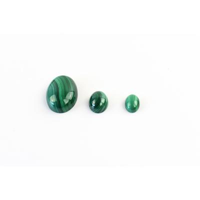 China Genuine Cabochon Setting PANGEM Malachite Green Gemstone Oval Sized Cabochons For DIY Jewelry Framing Setting Rings Earrings And Necklace for sale