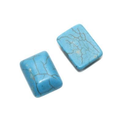 China Cabochon Setting PANGEM Rectangle Octagon Cabochons Turquoise Blue Magnesite Stabilized Turquoise Cabs for sale