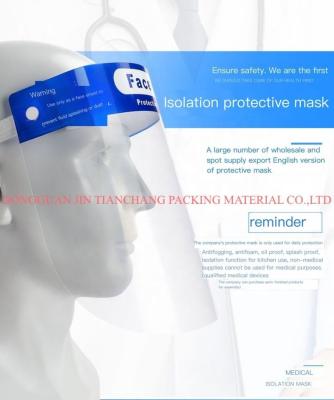 China Hot Retail Adjustable Full Face Mask PET SellingTransparent Face Shield and Clear Full Plastic Eye Protection Medical Fac for sale