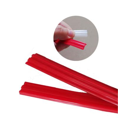 China Rubber Strip For C2 Windshield Wiper CNC Steel Lips Cover PU CNC Telescopic Rubber Steel Wiper Red Lips for sale