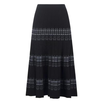 China Custom Plus Size OEM Csaual Vintage Black Skirts Long Midi Skirt For Women Clothing for sale