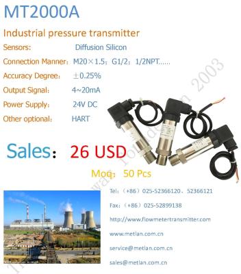 China Industrial pressure transmitter pressure transmitter for sale