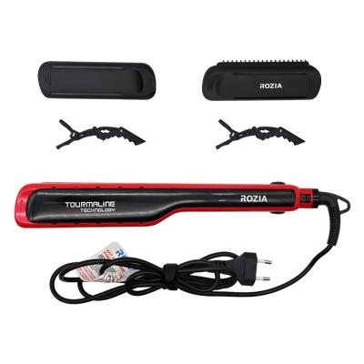 China Highest Standard Portable Electric Hair Straightener Professional Hair Iron Hair Straightener With 360 Degree Swivel Power Cord for sale