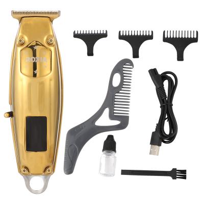 China Gold Clippers Highest Level Professional Rechargeable Hair Trimmer Cordless Hair Trimmer for sale