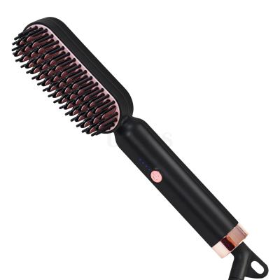 China Salon Hair Do Hair Salon Do 360 Degree Rotating Tail Beard Straightener Paint Luster Heating Plate Electric Ceramic Beard Comb for sale