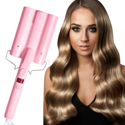 China Adjustable Professional Automatic Ceramic Hair Curler Heat Curler Hair Settings Adjustable Portable Electric Heat Hair Curler Settings Barrel Electric Magic Wand With 360-Degree Tail Rotate for sale